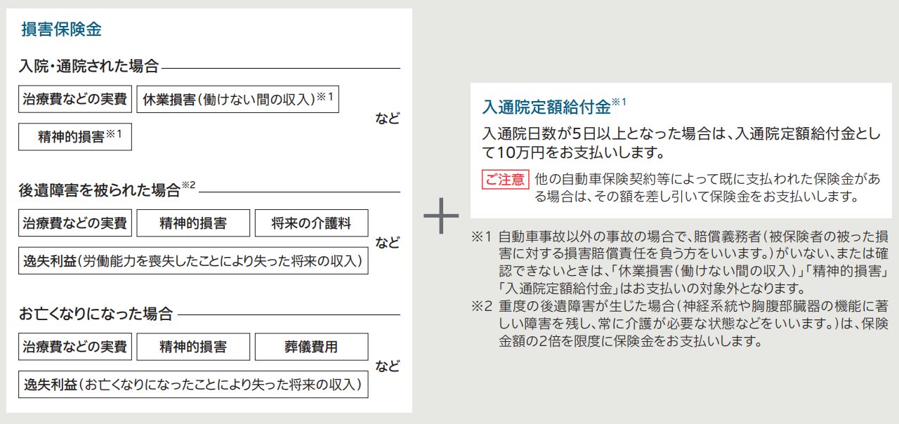 お支払いする保険金